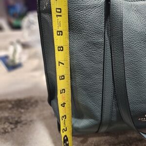 Navy blue/teal coach shoulder bag